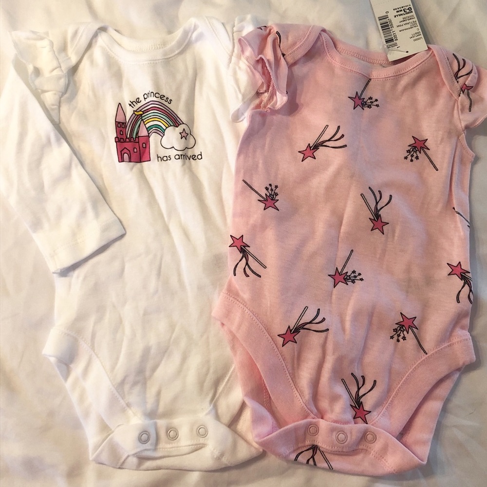 Brand new two piece baby girl onesie set